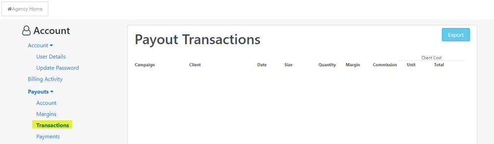 Agency Edition Getting Started - Transaction Tab